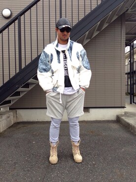 「JOYRICH」｜「アイテム（ミリタリージャケット）」を使った、MICHIさん（メンズ・181cm）の冬コーディネート