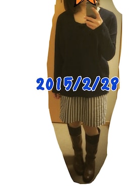 「31 Sons de mode（トランテアン　ソン　ドゥ　モード）のアイテム（ダッフルコート）」を使った、ともみさん（レディース・158cm）の冬コーディネート
