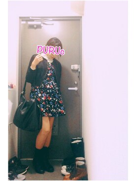 「LILY BROWN（リリーブラウン）のアイテム（ブルゾン）」を使った、nanaさん（レディース・159cm）の秋コーディネート