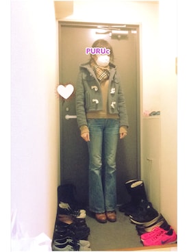 「PAGEBOY」｜「アイテム（ダッフルコート）」を使った、nanaさん（レディース・159cm）の冬コーディネート