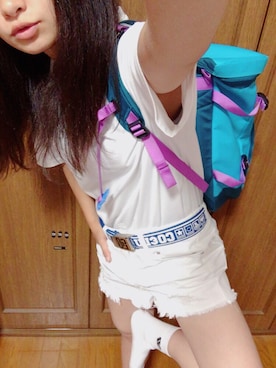 「アイテム（ソックス/靴下）」を使った、ｍａｉｃｏさん（レディース・155cm）の夏コーディネート