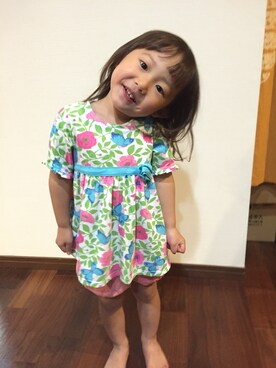 「Carter's（カーターズ）のアイテム（その他トップス）」を使った、♡Ricca♡さん（キッズ・90cm）の春コーディネート