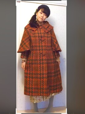 「LIVE」｜「アイテム（ハンチング/ベレー帽）」を使った、risaさん（レディース・161cm）の春コーディネート