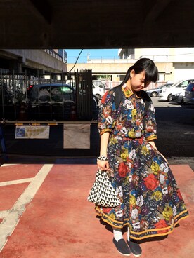 「大学」｜「アイテム（ワンピース/ドレス）」を使った、risaさん（レディース・161cm）の春コーディネート