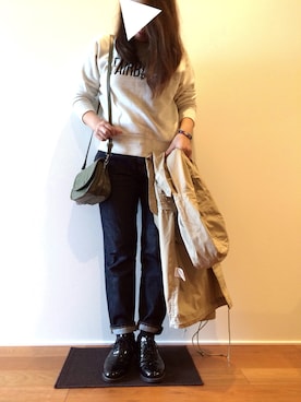 「nusy（ヌージー）のアイテム（その他）」を使った、87picoさん（レディース・153cm）の冬コーディネート