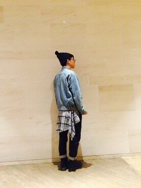 「AAA（トリプルエー）のアイテム（トップス）」を使った、hengziさん（メンズ・170cm）の冬コーディネート