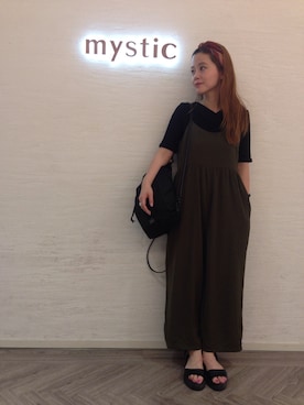 「mystic（ミスティック）のアイテム（サロペット/オーバーオール）」を使った、hiranoさん（レディース・153cm）の春コーディネート