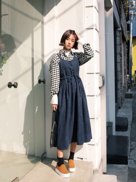 「model」｜ANWAIIさん（レディース・165cm）の秋コーディネート