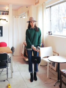 「model」｜ANWAIIさん（レディース・168cm）の冬コーディネート