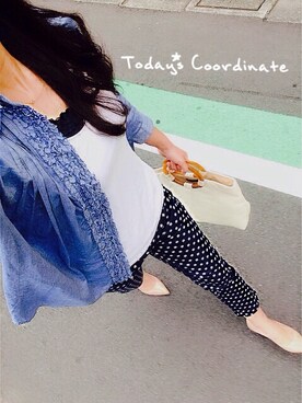 「K.T KIYOKO TAKASE（キヨコタカセ）のアイテム（かごバッグ）」を使った、piggyさん（レディース・160cm）の夏コーディネート