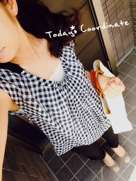 「K.T KIYOKO TAKASE（キヨコタカセ）のアイテム（かごバッグ）」を使った、piggyさん（レディース・160cm）の夏コーディネート