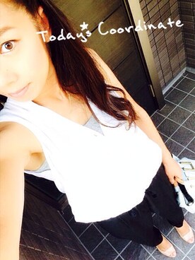 「さしいろ」｜「アイテム（ハンドバッグ）」を使った、piggyさん（レディース・160cm）の夏コーディネート