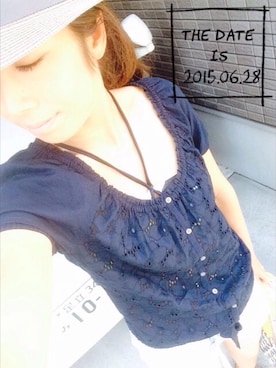 「コットンレース」｜piggyさん（レディース・160cm）の夏コーディネート