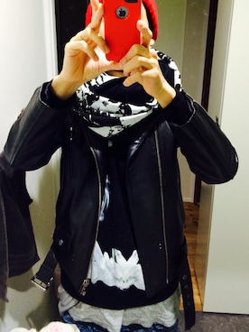 「PHENOMENON（フェノメノン）のアイテム（ライダースジャケット）」を使った、takahさん（メンズ・177cm）の冬コーディネート