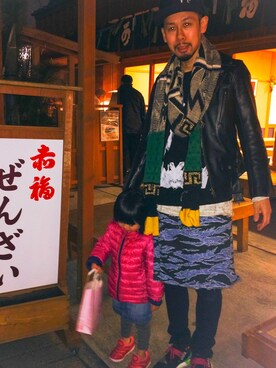 「PHENOMENON（フェノメノン）のアイテム（ライダースジャケット）」を使った、takahさん（メンズ・177cm）の冬コーディネート
