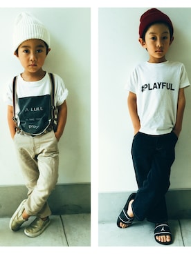 「pray（プレイ）のアイテム」を使った、mikiviciousさん（キッズ・110cm）の秋コーディネート