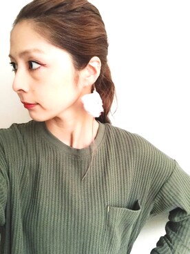 「アイテム（ピアス（両耳用））」を使った、mikiviciousさん（レディース・162cm・30代）の春コーディネート