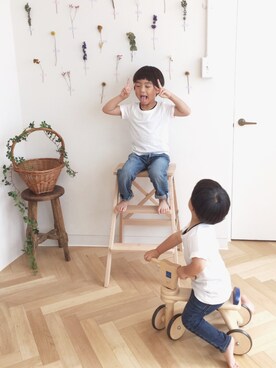 「撮影」｜「アイテム（その他）」を使った、mikiviciousさん（キッズ・100cm）の夏コーディネート