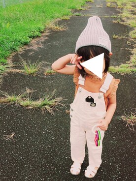 「ラブ＆ピース2016」｜「アイテム（オールインワン・サロペット）」を使った、ririさん（キッズ・90cm）の秋コーディネート