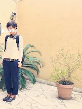 「GRAVIS（グラヴィス）のアイテム（バッグ）」を使った、   茜 *・゜ さん（レディース・158cm）の秋コーディネート