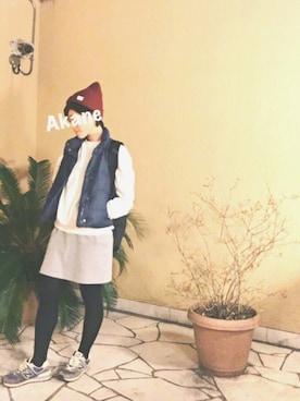 「GRAVIS（グラヴィス）のアイテム（バッグ）」を使った、   茜 *・゜ さん（レディース・158cm）の秋コーディネート