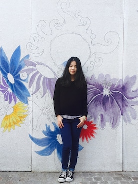 「KIDS.（キッズ）のアイテム」を使った、总宫神様さん（レディース・156cm）の秋コーディネート