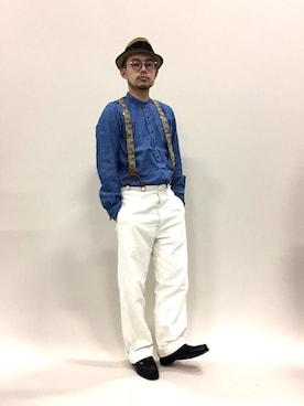 「JOURNAL STANDARD relume（ジャーナルスタンダード　レリューム）のアイテム（その他シューズ）」を使った、mamamamascoさん（メンズ・163cm）の春コーディネート