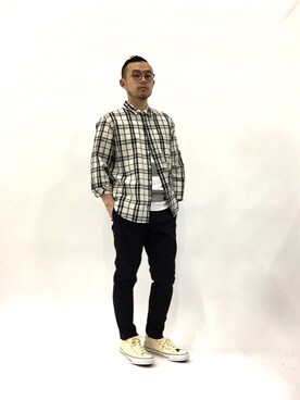 「wjk（ダヴルジェイケイ）のアイテム（パンツ）」を使った、mamamamascoさん（メンズ・163cm）の春コーディネート