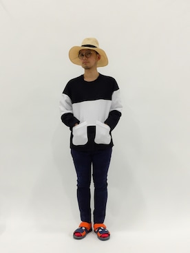 「08sircus（ゼロエイトサーカス）のアイテム」を使った、mamamamascoさん（メンズ・163cm）の春コーディネート