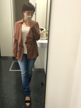 「And A（アンドエー）のアイテム（テーラードジャケット）」を使った、yuiさん（レディース・153cm）の夏コーディネート
