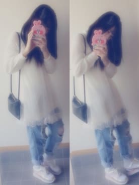 「スワン」｜YUNAYUNAさん（レディース・163cm）の冬コーディネート