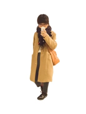 「chambre de charme（シャンブルドゥシャーム）のアイテム（その他アウター）」を使った、は む こさん（レディース・150cm）の冬コーディネート
