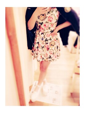 「JOYRICH」｜「アイテム（チュニック）」を使った、sena inagakiさん（レディース・158cm）の春コーディネート