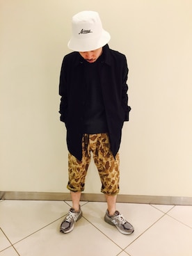 「AVIREX（アヴィレックス）のアイテム（ステンカラーコート）」を使った、mur@さん（メンズ・171cm）の春コーディネート