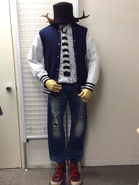 「MSGM（エムエスジーエム）のアイテム（シャツ/ブラウス）」を使った、losguaposさん（メンズ・165cm）の春コーディネート