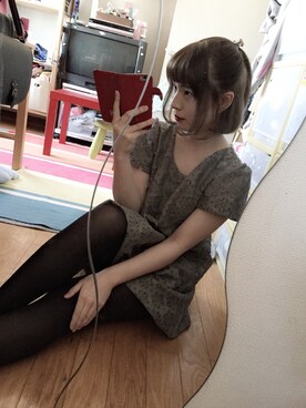 「おとなしめ」｜「アイテム（ワンピース/ドレス）」を使った、현주さん（レディース・158cm）の冬コーディネート