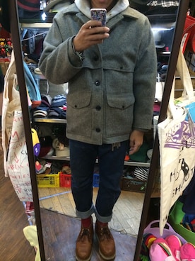 「FILSON（フィルソン）のアイテム（その他アウター）」を使った、Kou Shibasakiさん（メンズ・180cm）の冬コーディネート
