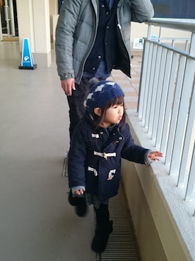 「誕生日」｜「アイテム（ハンチング/ベレー帽）」を使った、little-hopeさん（キッズ・90cm）の冬コーディネート