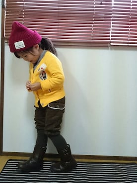 「Gemeaux（ジェモー）のアイテム」を使った、little-hopeさん（キッズ・90cm）の秋コーディネート