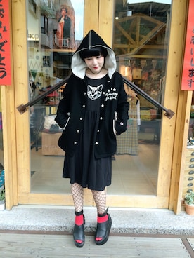 「アイテム（スタジャン）」を使った、FenYuさん（レディース・153cm）の春コーディネート