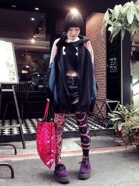 「アイテム（レッグウェア）」を使った、FenYuさん（レディース・153cm）の春コーディネート