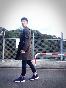 「Doシンプル部」｜「アイテム（モッズコート）」を使った、kuroihito (tommy)さん（メンズ・172cm）の秋コーディネート