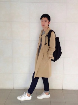 「JOURNAL STANDARD（ジャーナルスタンダード）のアイテム（トレンチコート）」を使った、kuroihito (tommy)さん（メンズ・172cm）の秋コーディネート