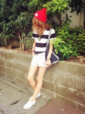 「AG（エージー）のアイテム（バッグ）」を使った、sayさん（レディース・158cm）の夏コーディネート