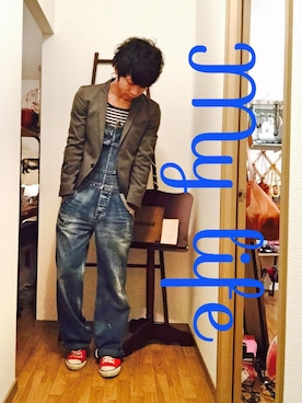 「アイテム（オールインワン・サロペット）」を使った、いっくんさん（メンズ・173cm・20代）の秋コーディネート