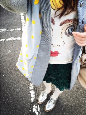 「リメイクのアイテム（その他アウター、その他）」を使った、masamiさん（レディース・150cm）の秋コーディネート