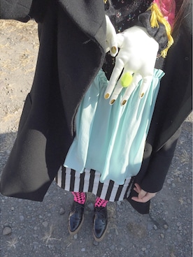 「zayanのアイテム（その他トップス、ブルー系）」を使った、masamiさん（レディース・150cm）の冬コーディネート