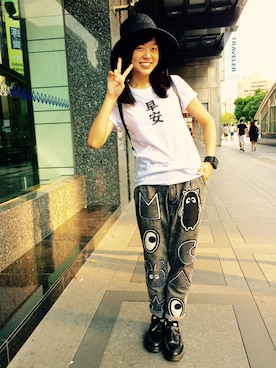 「MINI CREAMのアイテム」を使った、懶妹さん（レディース・163cm）の夏コーディネート