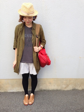 「LOUNGEDRESS（ラウンジドレス）のアイテム（その他アウター）」を使った、takem☻さん（レディース・164cm）の夏コーディネート