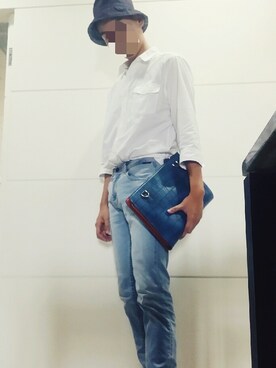 「zinif（ジニフ）のアイテム」を使った、C.Weiさん（メンズ・179cm）の秋コーディネート